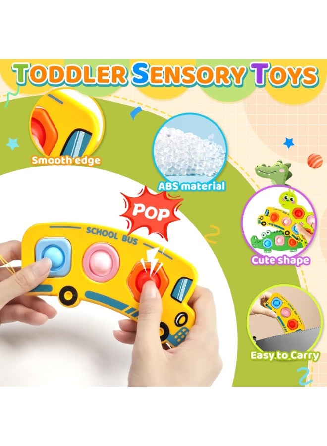 Winray 3 Pack Fidget Popper Sensory Toys for Toddlers, Pop it Toy for 1-3 Year Old Boys Girls - Travel, Holiday, Christmas Valentine Day Gifts - Image 2